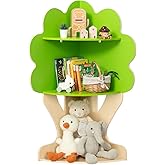 OOOK Tree Bookshelf for Kids Reading Nook, Corner Bookcase Toy Storage for Playroom, Classroom, Playroom, Nursery