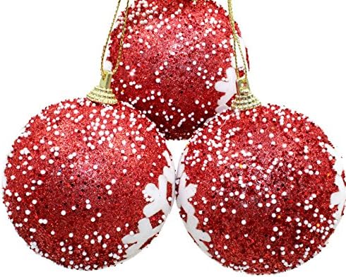 Christmas Exquisite 3.15" Ball Ornaments Set of 3 (Snowflake)