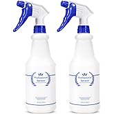 Plastic Spray Bottles, All-Purpose Empty Sprayer Bottle (2 Pack 24 Oz) | Professional Spray Bottle, Leak-Proof, Better Trigger, Measurements, All-Purpose for Cleaning Solutions, Planting, Detailing