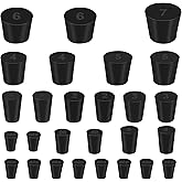 27 Pack (10 Assorted Sizes) 000# - 7# Tapered Lab Bungs Solid Rubber Stoppers