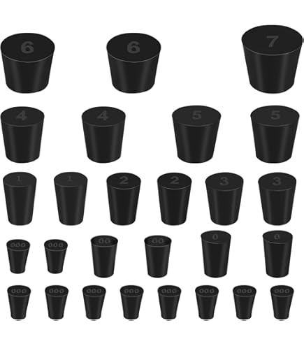 Tapones De Goma Suaves Cónicos - 5 Unidades Para Sellar Bocas De Botella De 22 A 29 Mm (29x22x28 Mm)