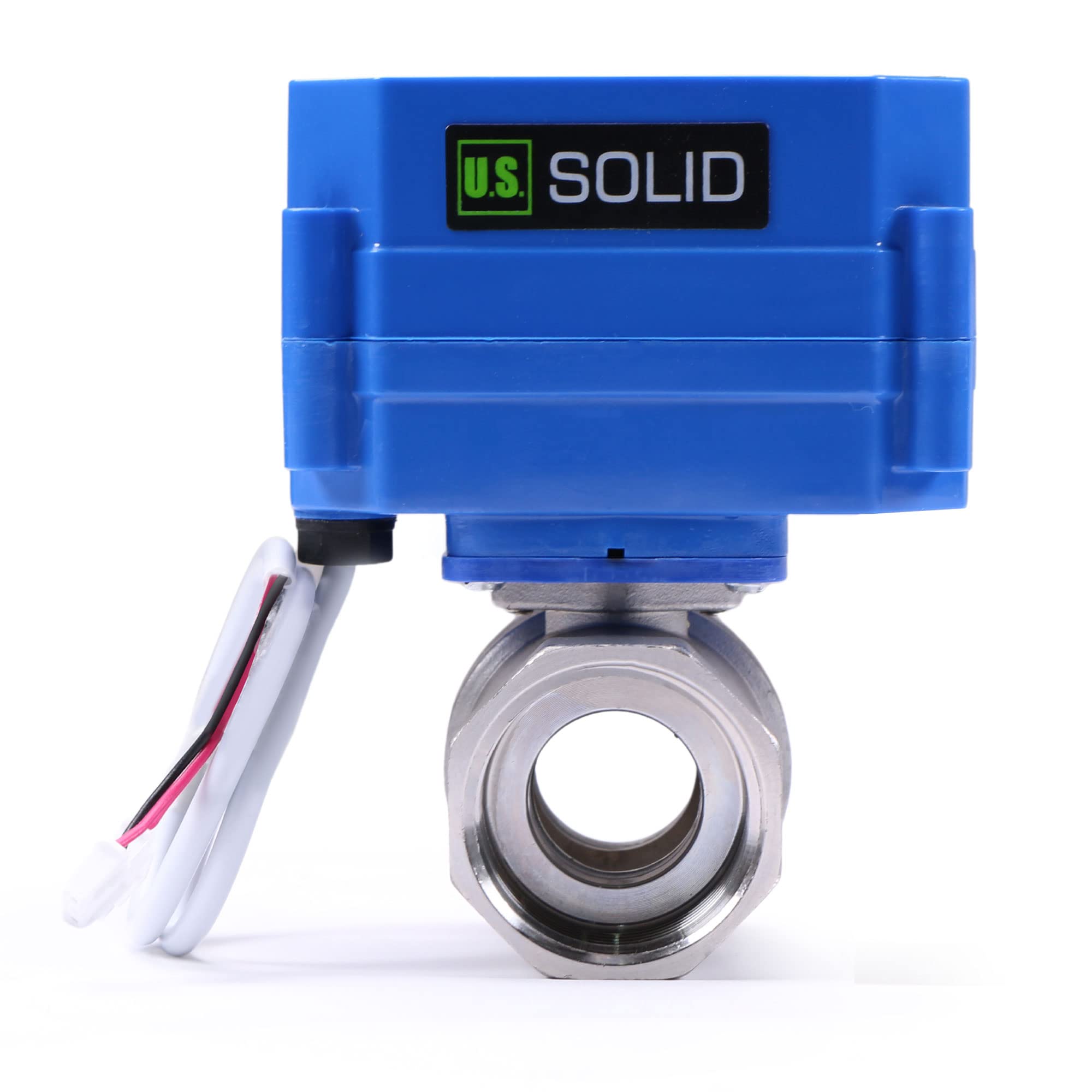 U.S. Solid 1" DN 25 Stainless Steel Motorized Ball Valve 220V AC (85-265 V AC) Electrical Ball Valve, 2 Wire Auto Return Setup
