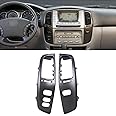 Car Dashboard Air Vent Panel Cover For Toyota Land Cruiser 100 LC100 FJ100 UJZ100 1997-2007 A/C Air Outlet Frame LHD Accessories -Silver