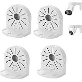 Indoor Outdoor Camera Bracket ABS Plastic Wall Mount L-Shaped Bracket for Security Dome IP Camera Mounting, Junction Box Cable Management (4.5in-SL-4PACK)