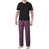 SLEEPHERO Men’s Pajama Set 2 Piece PJ with Crew Neck Tee and Pants