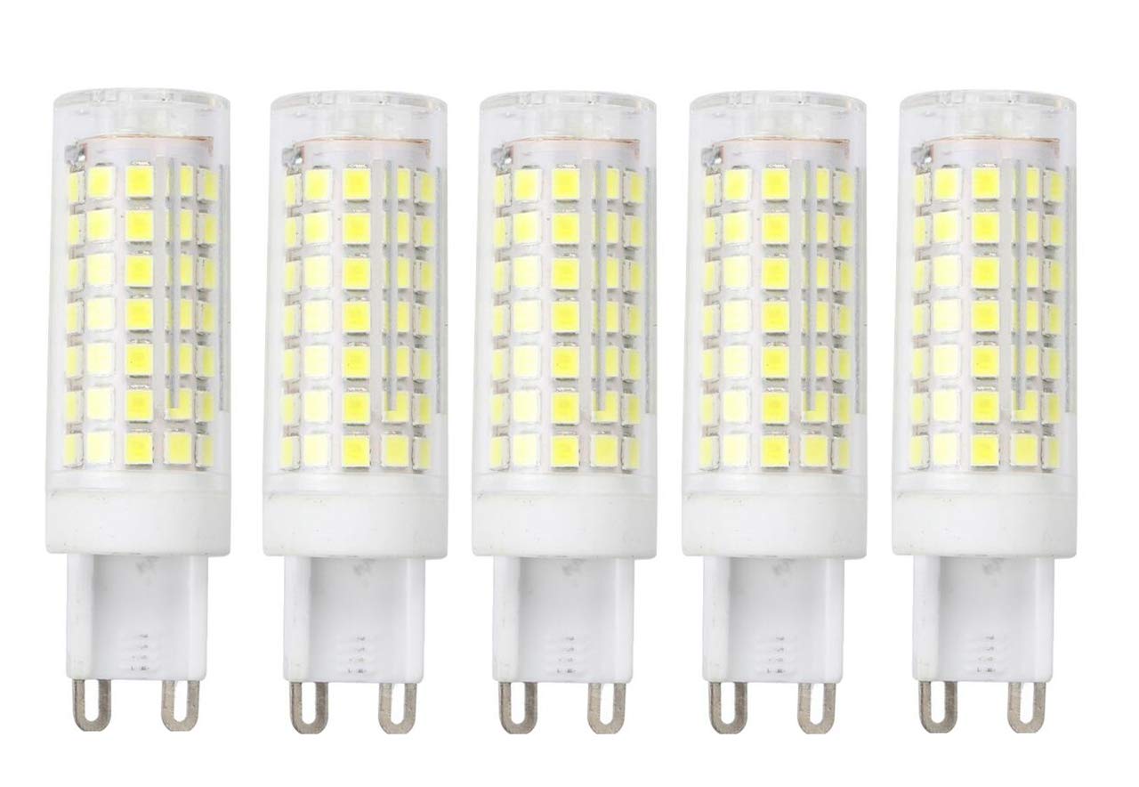 JKLcom G9 LED Bulbs Dimmable 6W(Equivalent to 60W Halogen Bulb Replacement) Cool White 6000K LED Cor