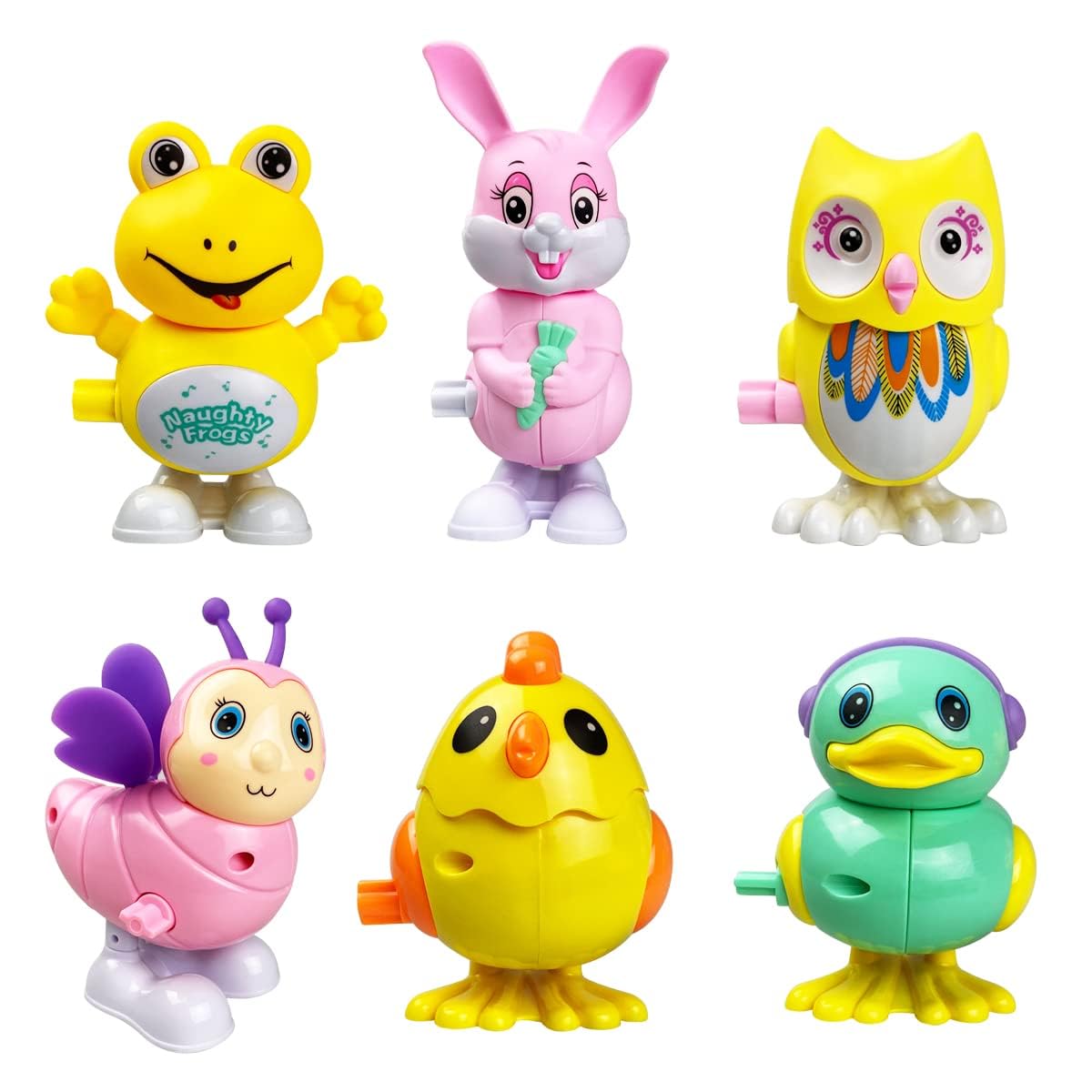 6 Pack Easter Wind Up Toys - Easter Wind up for Animal That Walk, Jump, Great,Easter Basket Stuffers Fillers Gifts Birthday Party Favors ﻿