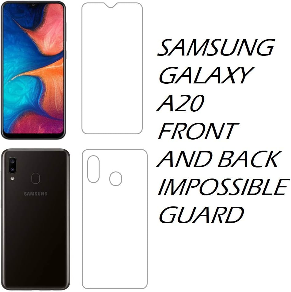 Sajni Creations Impossible A20 Front and Back Tempered Screen Guard for Samsung Galaxy A20 - Transparent (Does not Cover The Edges)
