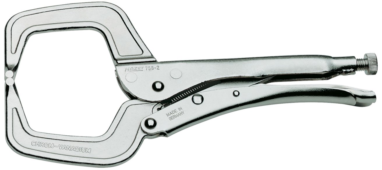 HAZET 758-2 280 mm Grip Pliers - Nickel-Plated