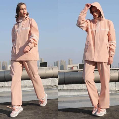 Amazon Co Jp 登山 アウトドア用 レインウェア レインコート 上下セット ゴルフ レディース 耐水 透湿 釣りレインスーツ フード付き ホーム キッチン