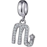 12 Zodiac Sign Charms for Charm Bracelets - 925 Sterling Silver Constellation/Horoscope Pendants