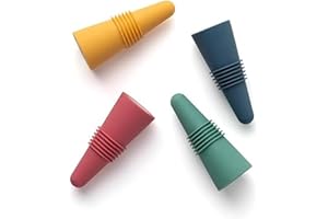Rabbit Wine Stoppers and Beverage Bottle Stoppers, Silicone Set of 4