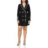Karl Lagerfeld Womens Embellished Trim Long Sleeve Split Cuff Blazer Dress