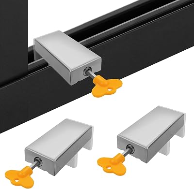 anyuan boy 2Pcs Sliding Window Door Locks Sash Stopper Aluminum Alloy Plastic