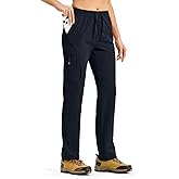 Rdruko Women's Hiking Pants Lightweight Quick Dry Water Resistant Cargo Outdoor Travel Pants Elastic Waist