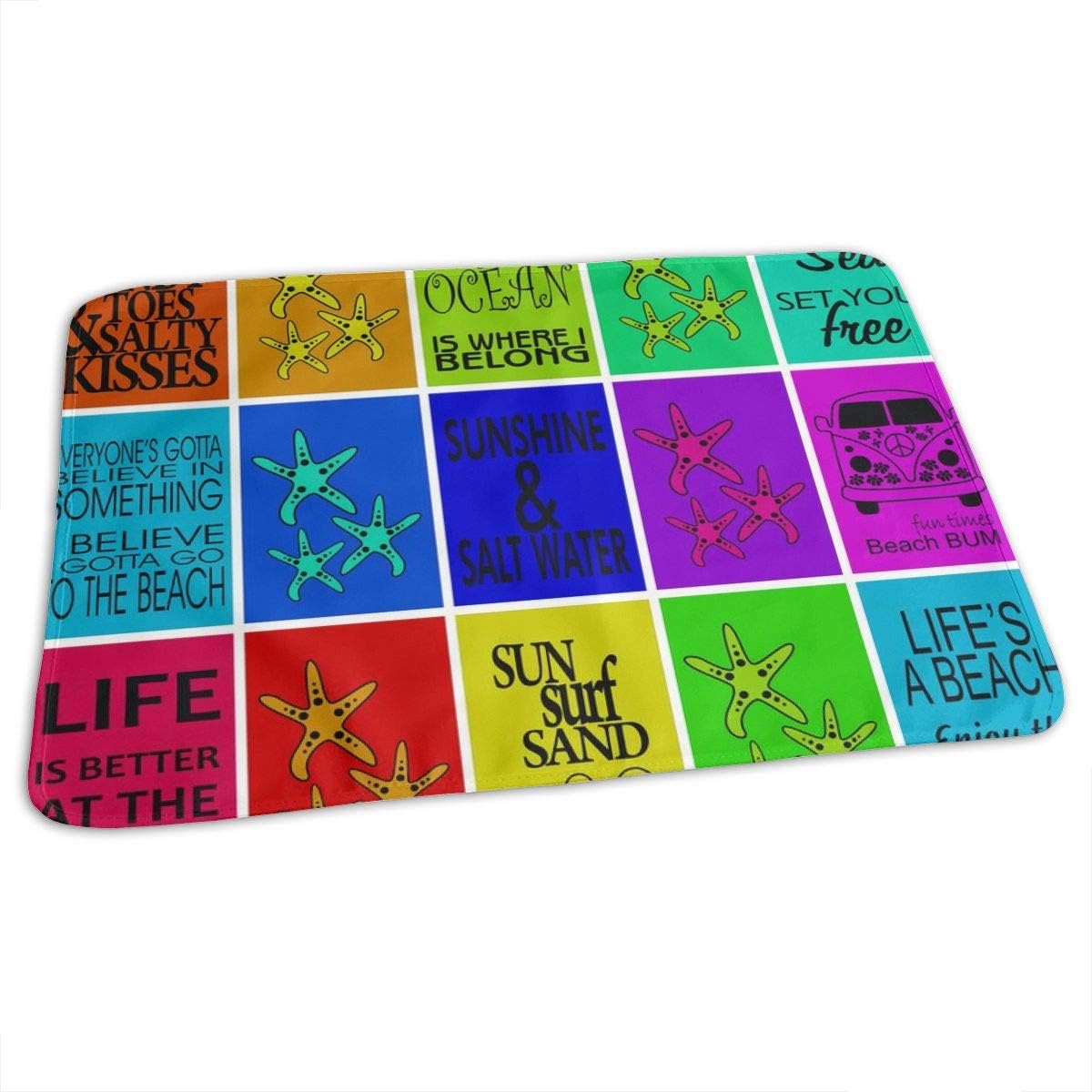 Tibetan Terrors 2 Baby Portable Reusable Changing Pad Mat 31.5x21.5 inches