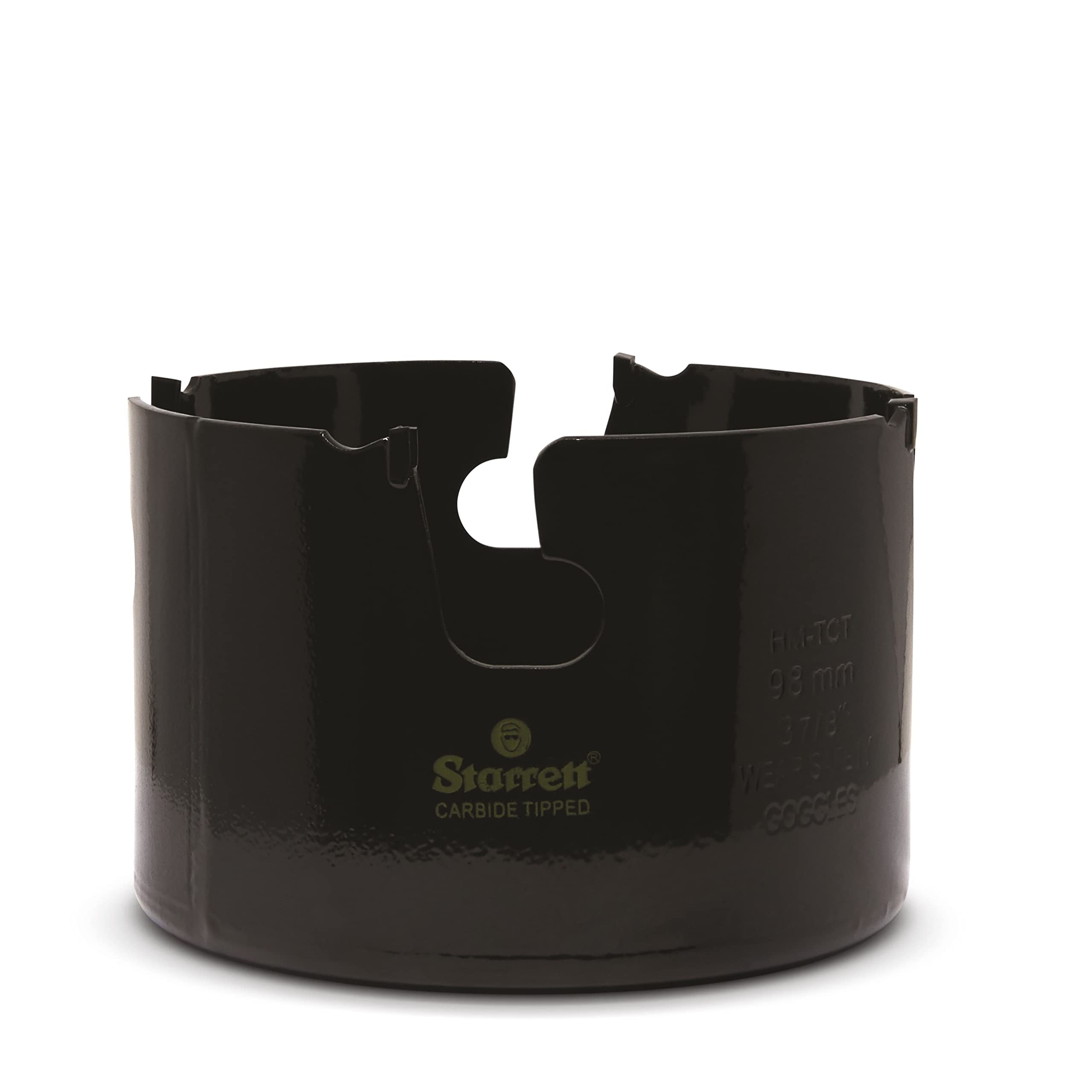 Starrett Tungsten Carbide Tipped Holesaw - MPH0378 Multi Purpose Cut TCT Hole Saw Cutter - For Wood MDF Plastics Ceramic Wall Tiles - 98mm