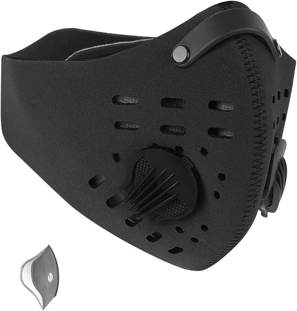 LOBKIN Dust Masks,Dustproof Mask Activated Carbon Filtration Exhaust Gas Anti Pollen Allergy PM2.5 Workout Running