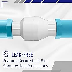 Geetery PVC Inline Check Valve Solvent Connections