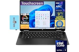 HP Newest Spectre x360 2-in-1 Laptop 14.0" 120 Hz 2.8K OLED Touch (Intel Evo Ultra 7-155H, Intel Arc, 32GB LPDDR5X, 2TB PCIe SSD, Backlit KB, FP Reader, 2 TB4,Win 11 Pro) w/DKZ USB Port Expander