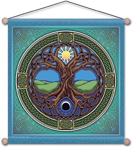 Mandala Arts 15" X 15" Tree of Life Mandala Meditation Banner (MB06)