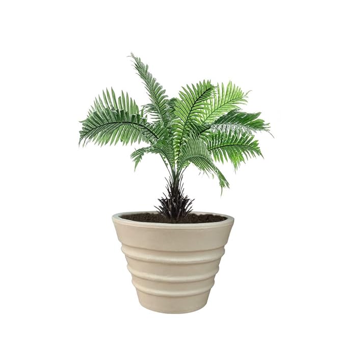 Yuccabe Italia Fox-B BR Beige Round 9 Inches Planter