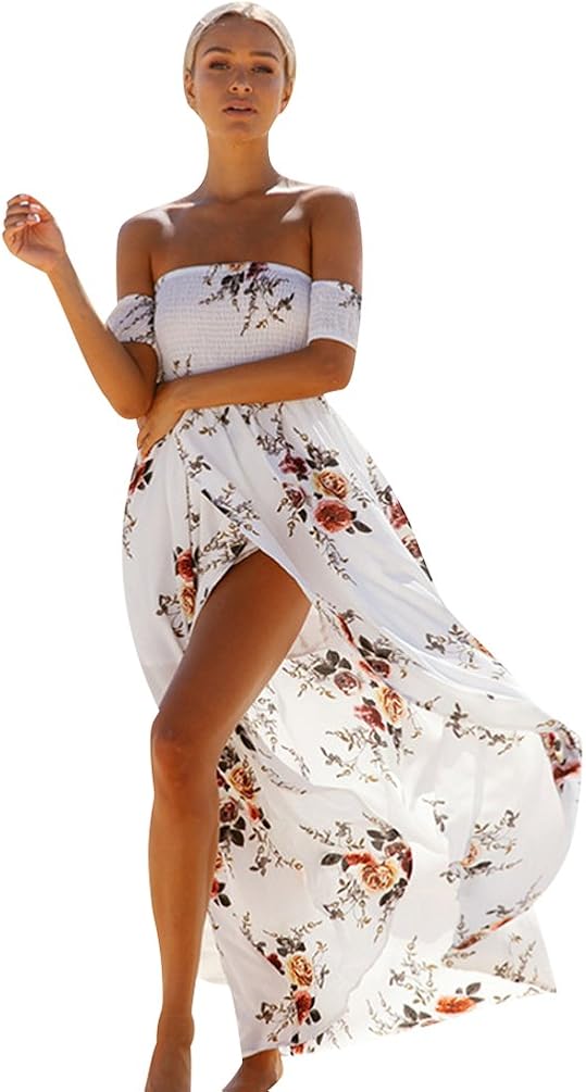 Robe D'Été Femme Fluide Midi - Col V - Coupe Large Bohème - Tissu Léger Et Respirant - Pour Plage, Vacances