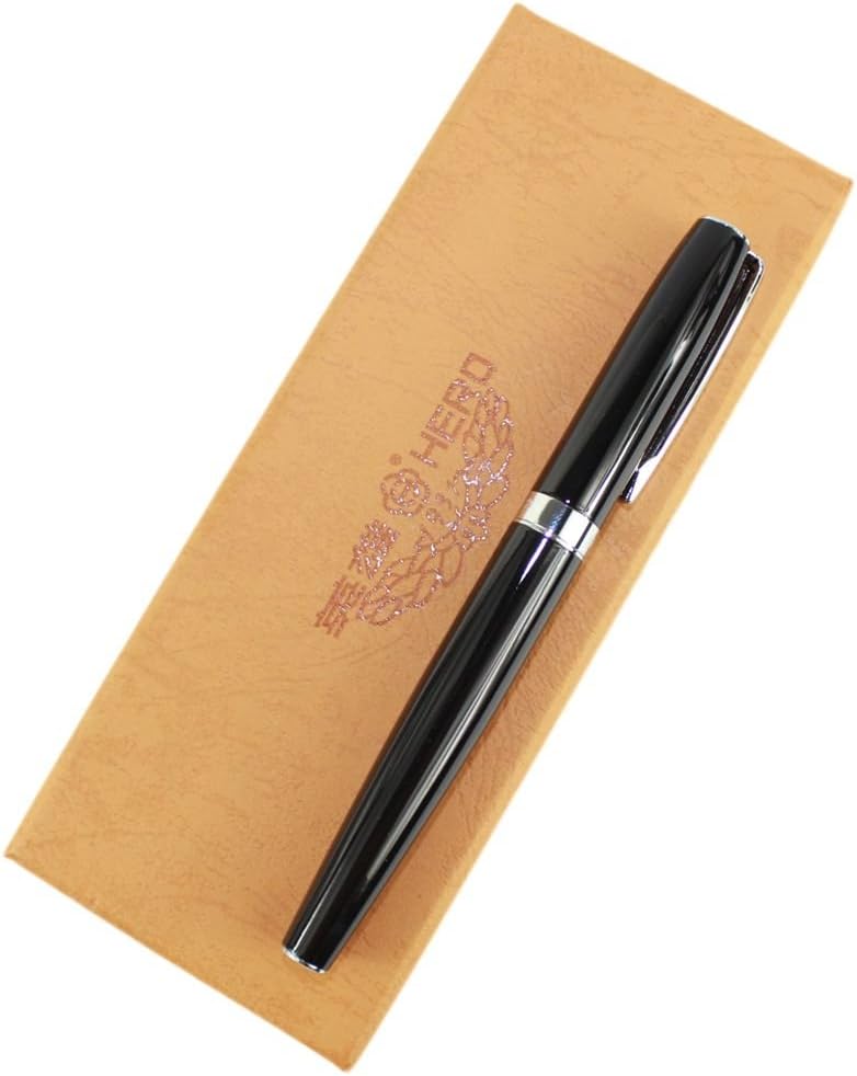 Gullor Deluxe Hero Medium Art Nib Fountain Pen Black,Comes with Original Box