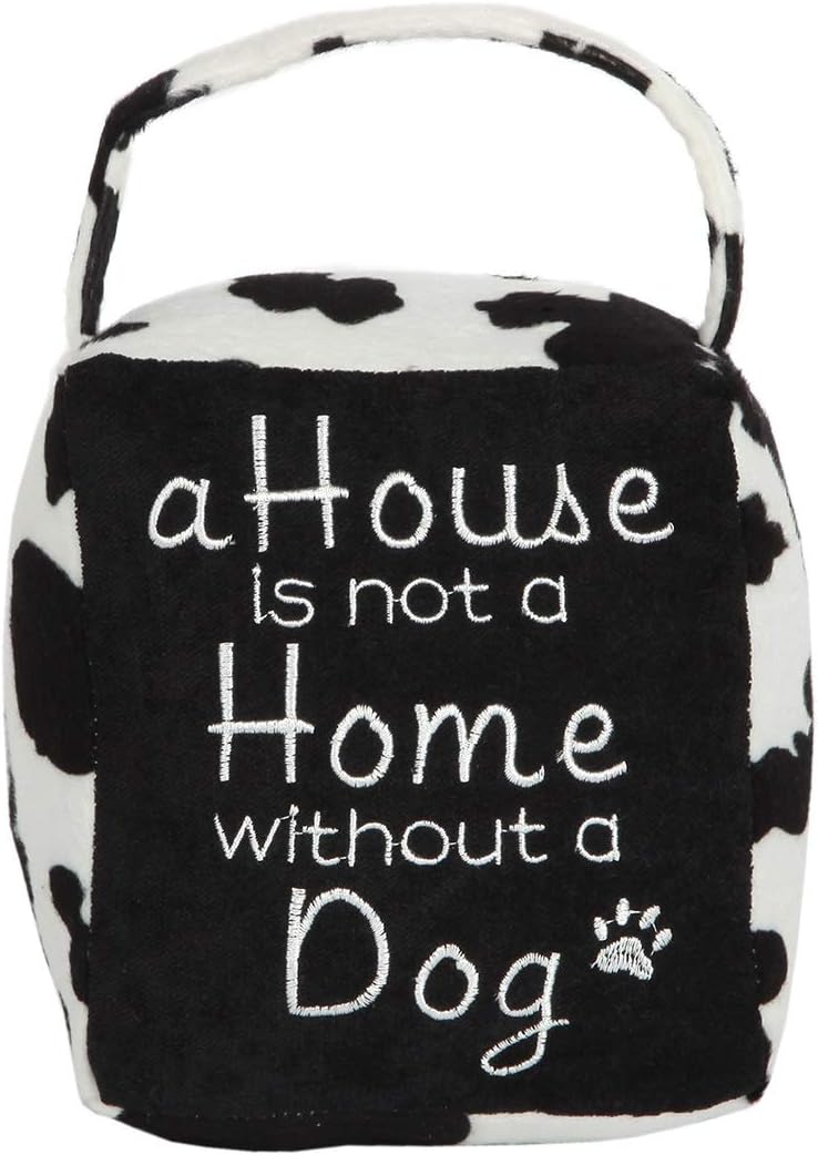 Lily’s Home A House is Not A Home Without A Dog Decorative Weighted Fabric Door Stopper, Animal Print