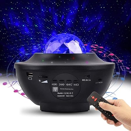 Projecteur Etoile Veilleuse Led Lampe De Projection 10 Couleurs Projecteur D Ondes Oceaniques Avec Telecommande Pour Bebe Enfant Chambre A Coucher Home Party Decoration Amazon Fr Bebes Puericulture