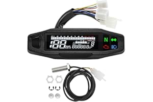 Motorcycle Speedometer Mini Digital Motorcycle Tachometer 0~12X1000 R/min Odometer Motorcros Instrument with Turn Signal Ligh