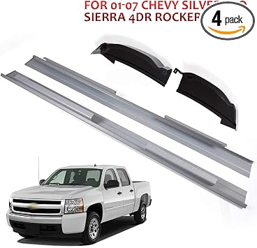 Amazon Com Works For Chevy Chevy Silverado Gmc Sierra 4dr Crew Cab 2001 2007 Rocker Panels And Cab Corners Kit 2002 2003 2004 2005 2006 Automotive