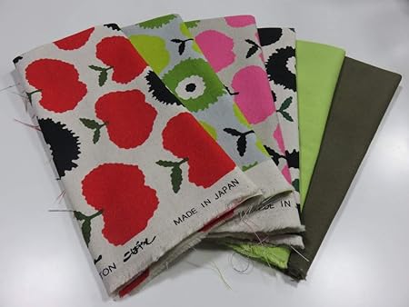 Amazon 約５０ｃｍ ５０ｃｍの綿麻生地カットクロス ６枚セット B 生地 布地 ハギレ はぎれ 小物つくり お楽しみ袋 小物つくり 布 生地 通販