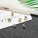 NBEADS 10 Pcs Cubic Zirconia Crown Beads, 24K Gold Plated Brass Micro Pave King Crown Spacer Beads Bracelet Connector Charm Beads for DIY Jewelry Making Crafts Design