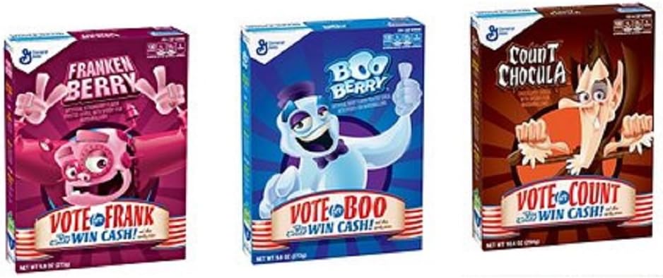 Monsters Cereals 2016 3 Pack Count Chocula Frankenberry Boo Berry