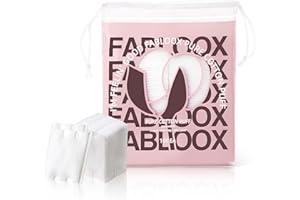FABLOOX Cotton Pads for Face, Facial Lip Eye Makeup Remover Pads, 100% Pure Cotton Squares, Hypoallergenic, Lint Free Triple Layers Cosmetic Cotton Pads for Toner and Skin Care Products(100 Count)