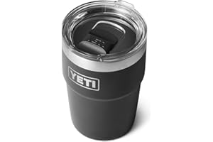 YETI Rambler 16 oz Stackable Tumbler, Vacuum Insulated, Stainless Steel with MagSlider Lid, Black