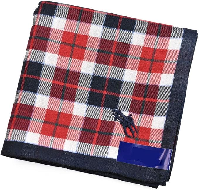 Amazon ラルフローレン Ralph Lauren メンズ ハンカチ 赤 チェック 1枚 ハンカチ 通販