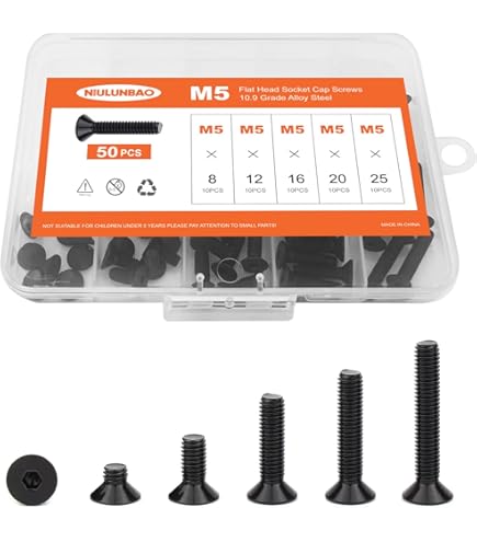 M4 Phillips Flat/Countersunk Head Machine Screws,A2 Stainless Steel,Thread Length 4 To 60mm,Pack 50-piece (M4 X 45mm - View #5