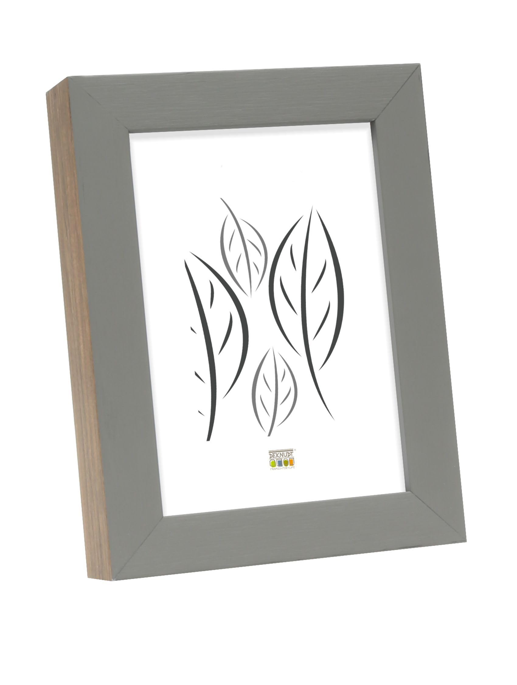 Deknudt S46PH7_18.0x24.0 Photo Frame with Wooden Edges 24 cm Brown/Grey