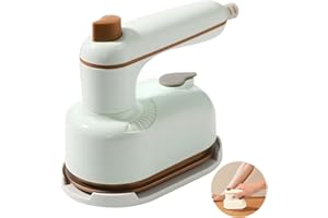 CIOEVANTIAL Steam Iron,Portable Travel Steamer Iron for Clothes,2-In-1 Steamer and Irons,Continuous Steam & Dry Ironing,Mini Travel Irons for Home,College Use(Green)