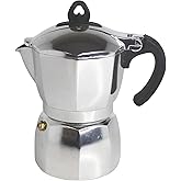 Imusa 3 Cup Stovetop Espresso Maker with Heart Shaped Knob, Silver