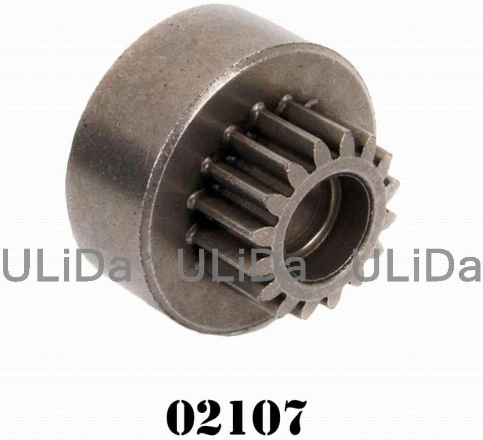 Hockus Accessories 02107 Single Engine Gears 16T Nitro Clutch Bell Universal Motor Gear for 1:8 RC Model Car 94108 94188 94101 94105 Parts