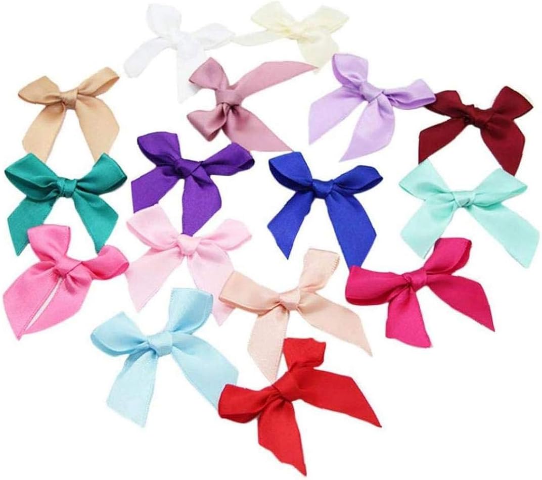 100 Satin Ribbon Bows Mini Mixed Embellishment Craft Artificial Applique Wedding Amazon.co.uk