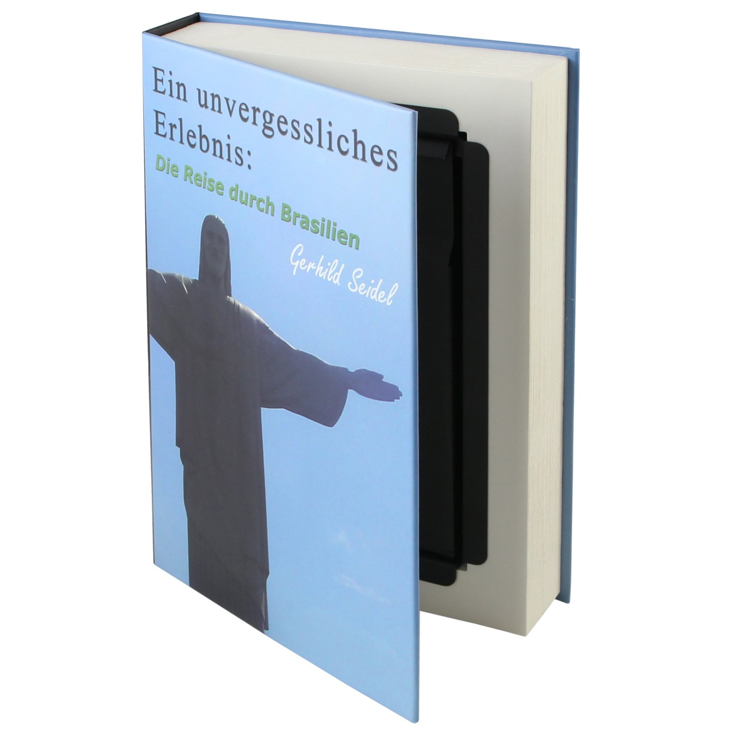 HMF 80905 Book Safe Cash Box Real Paper Pages, Brazil, 23 x 15 x 4 cm