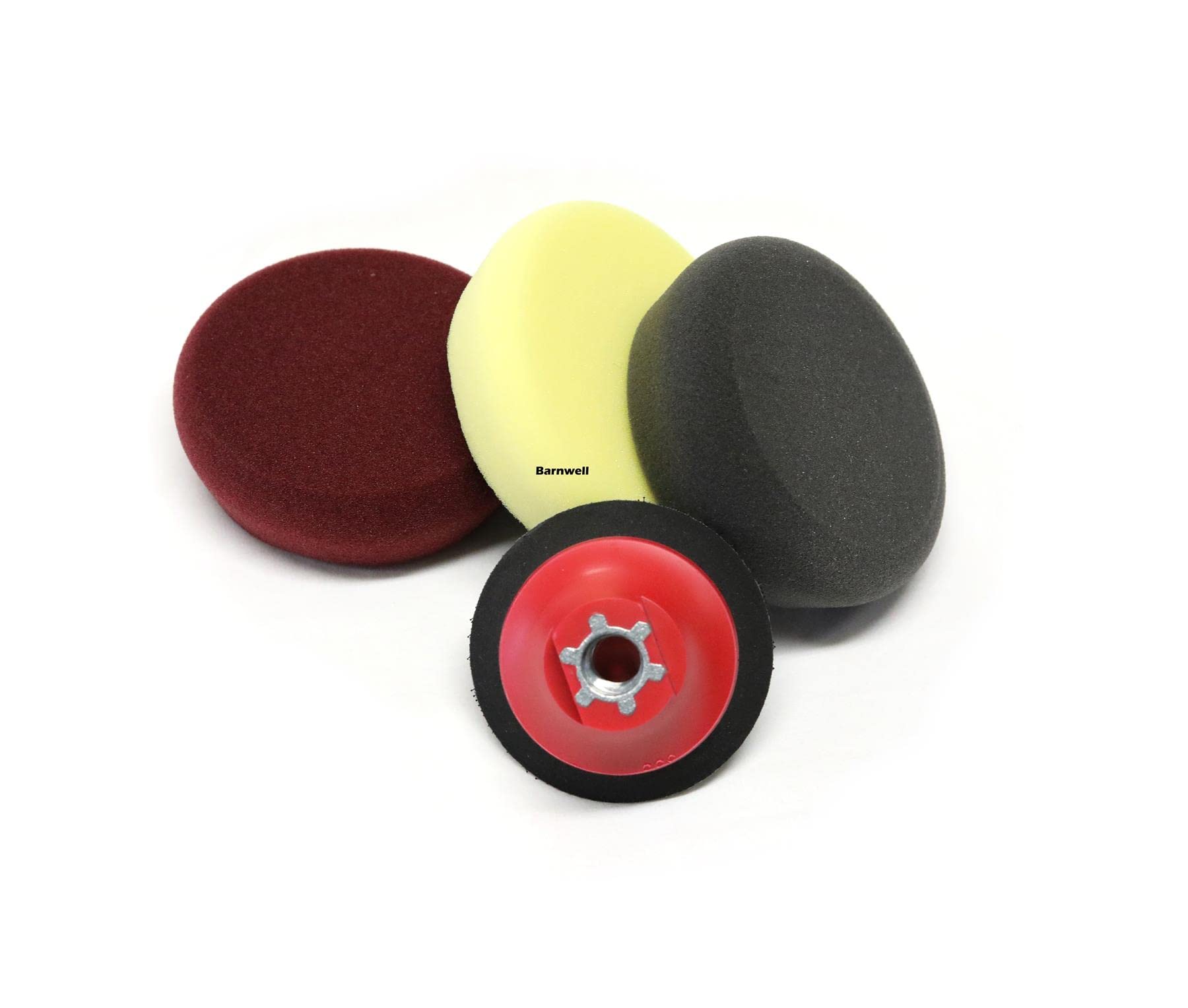 Barnwell 4pc 4" Spot pad set WITH M14 Backing Pad Finishing Polishing Cutting