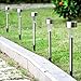 KKC Solar Lights Outdoor, [12Pack] Path Lights, Yard Night Light Stainless Steel Led Pathway Landscape Garden Lighting for Decor, Easy Installation,Waterproof,Snow & Rain Resistant,Xmas