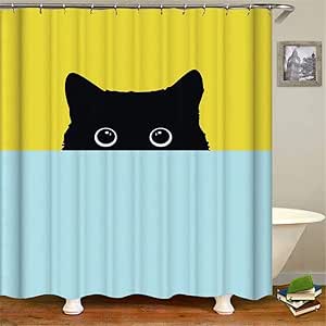 ZZZdz Gato Escondido Detrás De Las Tablas Azules. Decoración Hogareña