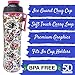 50 Strong BPA-Free 24 oz Water Bottle with Ice Guard Flip Top Cap & Carry Loop - Perfect for Men, Women, Gym, Sports & Workout - Made in USA (Sugar Skulls)