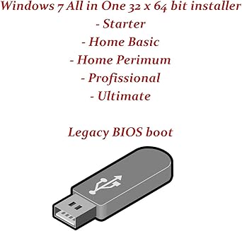 Windows 7 All Home Premium Basic Professional 32bit And 64bit Legacy Bios Boot Installer Amazon Co Uk Software